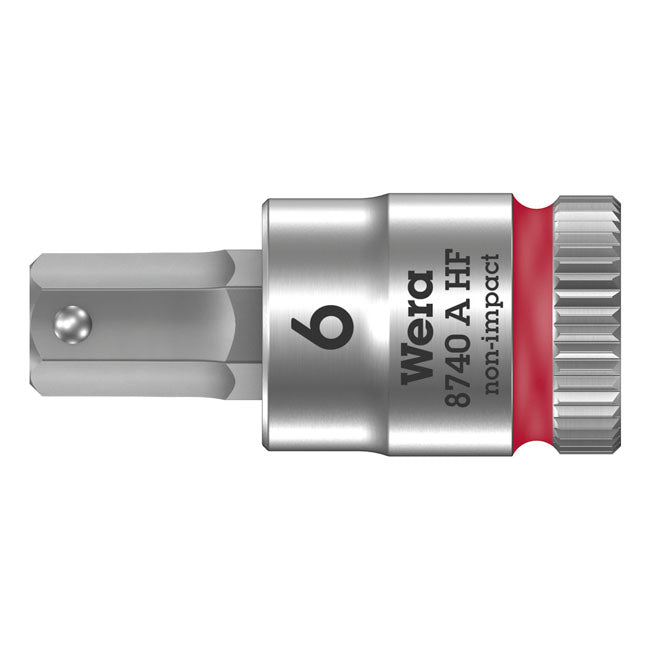 Wera Allen Head Sockets 6mm Wera Zyklop 1/4" Hex Socket Bit with Holding Function Metric Sizes Customhoj