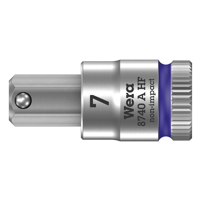 Wera Allen Head Sockets 7mm Wera Zyklop 1/4" Hex Socket Bit with Holding Function Metric Sizes Customhoj