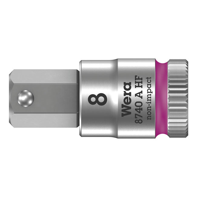 Wera Allen Head Sockets 8mm Wera Zyklop 1/4" Hex Socket Bit with Holding Function Metric Sizes Customhoj