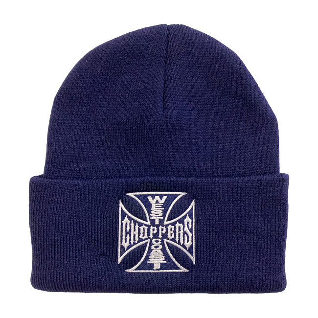 West Coast Choppers Beanie Navy West Coast Choppers OG Roll-up Beanie Customhoj