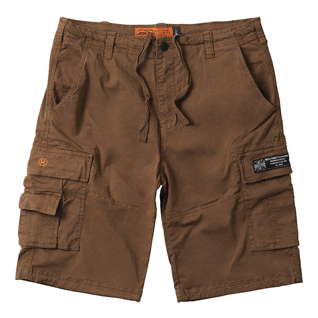 West Coast Choppers CFL Cargo Shorts Vintage Khaki / S  - Customhoj