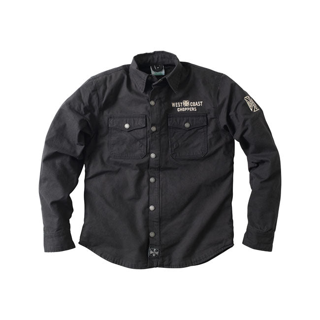 West Coast Choppers Forged Motorcycle Riding Shirt Black / S  - Customhoj