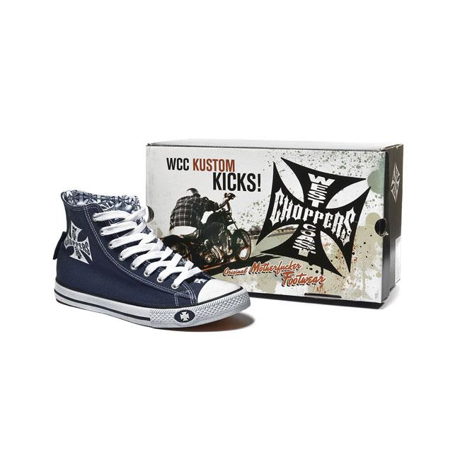 West Coast Choppers Shoes Navy / 39 West Coast Choppers Warrior Hi-Tops Shoes Customhoj