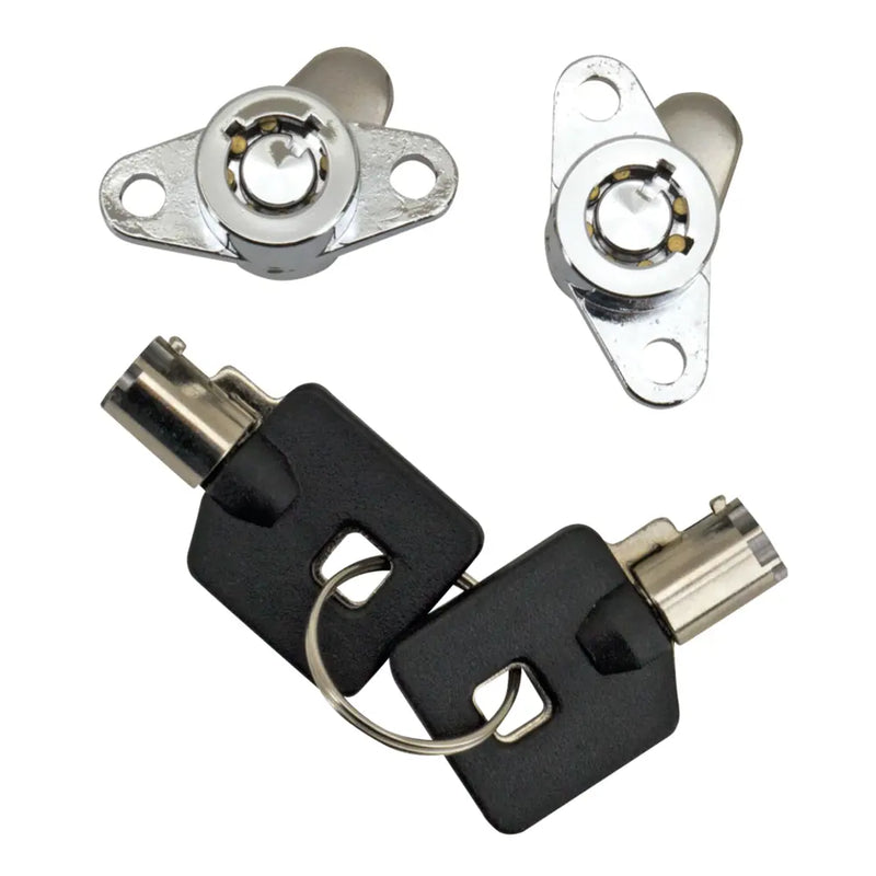 Zodiac Hard Saddlebag Lock Set for Harley 93-13 Touring (Replaces OEM 53710-93) / Chrome  - Customhoj
