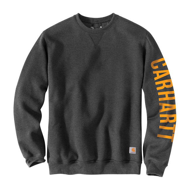 Carhartt Sweatshirt Dark Grey / S Carhartt Logo Sleeve Sweatshirt Customhoj
