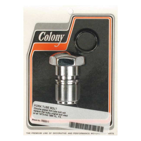 COLONY Fork tube caps Colony Fork Tube Cap Bolts. XL, FX 73-E86; FXR 82-86 Customhoj