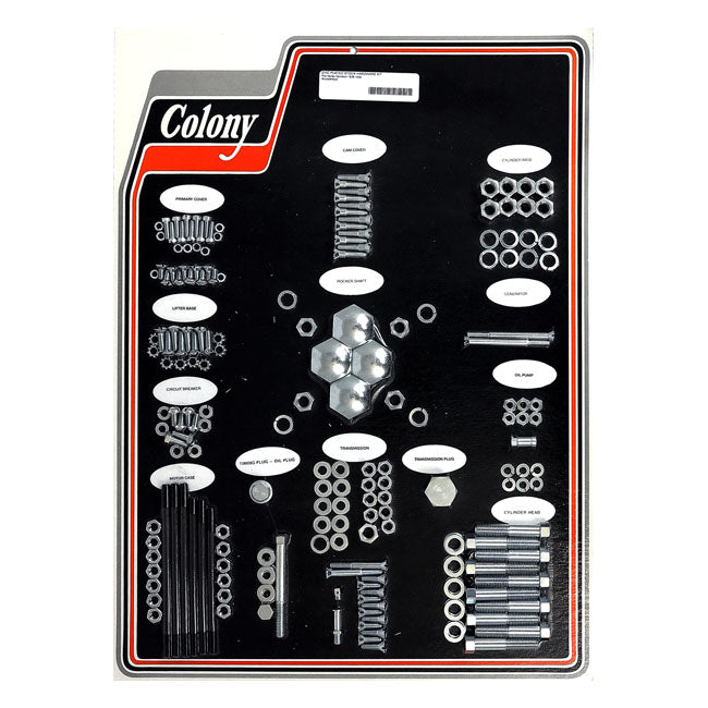 COLONY Skruvkit Harley 36-39 KNUCKLE / Förzinkad (OEM Stil) Colony Motor Screw Set HD 30-85 Customhoj