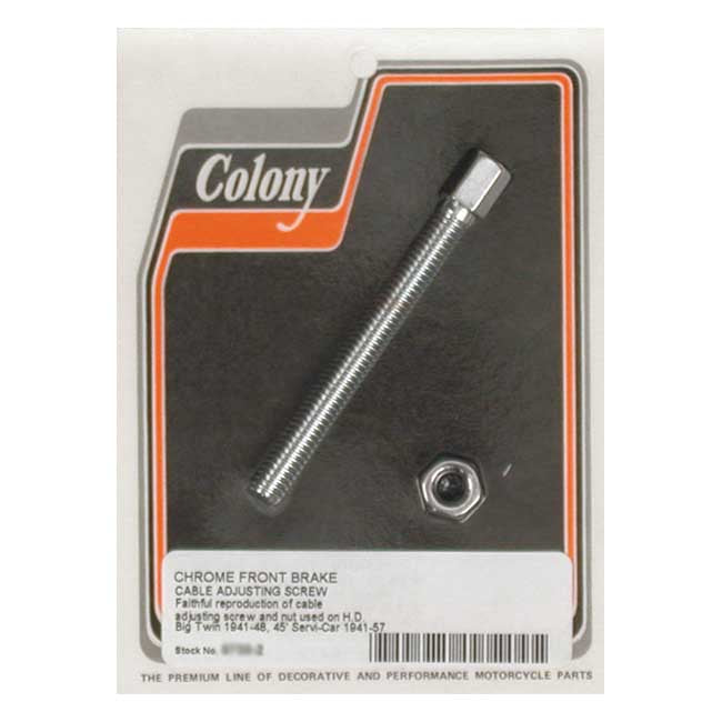 COLONY Trumbroms montering Colony Front Brake Cable Adjuster. Krom BT 41-48; 45" 41-52; Servicar 41-57 Customhoj