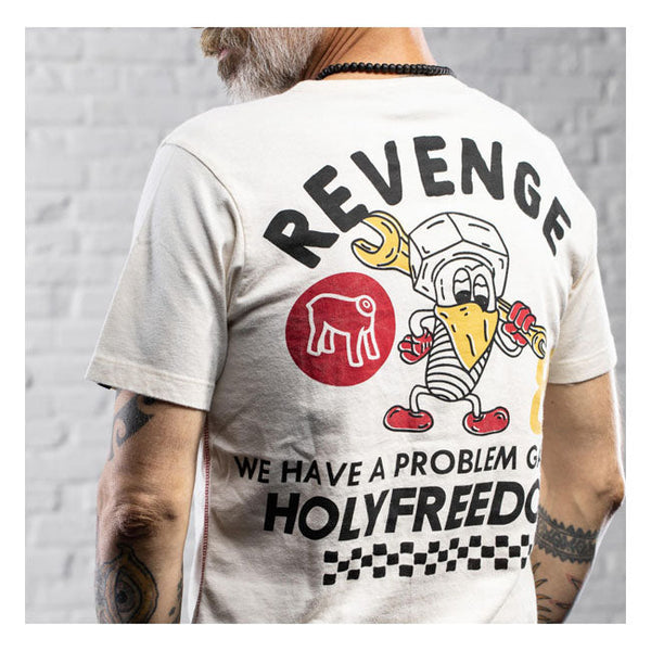 HOLY FREEDOM T-shirt Holy Freedom Revenge T-shirt Vit Customhoj
