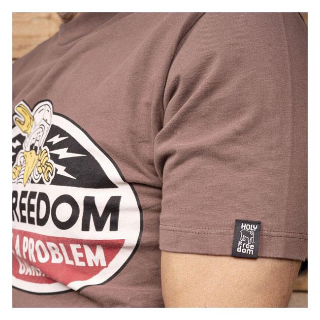 HOLY FREEDOM T-shirt Holy Freedom Triple T-Shirt Brun Customhoj