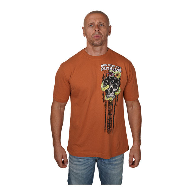 LETHAL THREAT T-shirt Lethal Threat Run with the Ruthless T-shirt orange Customhoj