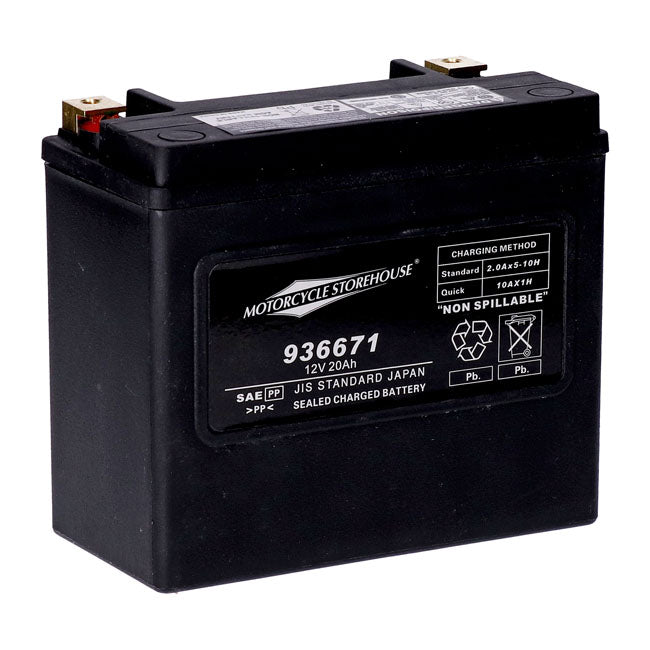 MCS Batteri AGM/Gel MCS 12V AGM Batteri. 20Ah. 320CCA Customhoj