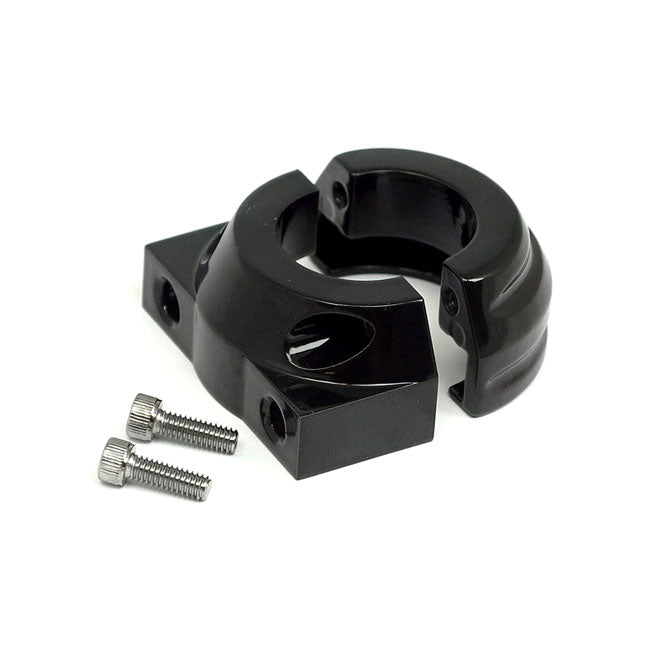 MCS Gasrullehus Svart Custom Throttle Clamp Svart / Krom HD 96-81 Customhoj