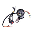 MCS Hastighetsmätare Svart Stoker Elektrisk Hastighetsmätare 48mm. Svart / Krom Customhoj