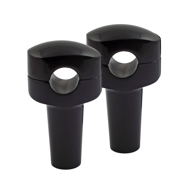 MCS Risers Svart Widow Dual Top Risers 3" Svart / Krom Customhoj