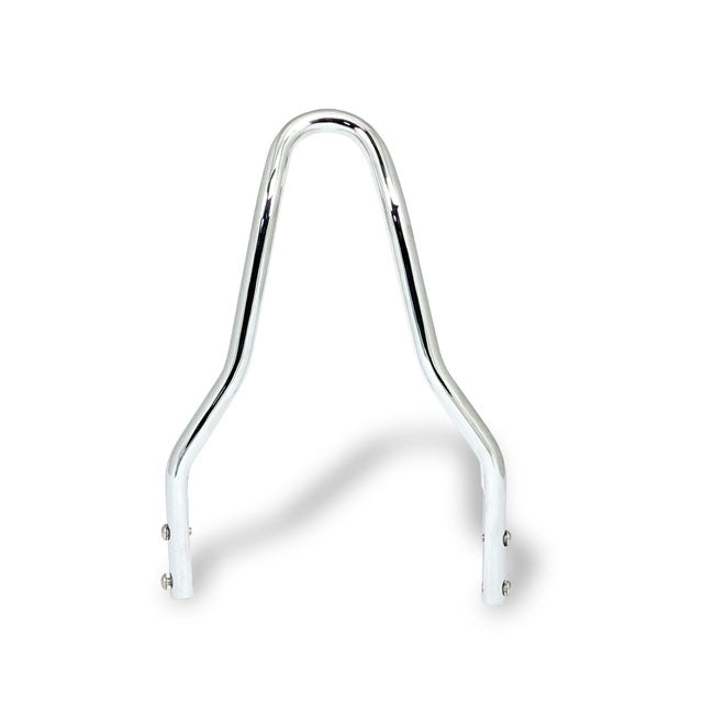 MCS Sissy Bar Chrome / 8.25" (21cm) wide x 11.8" (30cm) high Round Bar Pointed Sissy Bar Uprights Customhoj