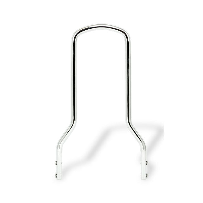 MCS Sissy Bar Chrome / 8.75" (22.2cm) wide x 15" (38.1cm) high Round Bar Regular Top Sissy Bar Uprights Customhoj