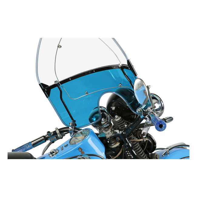 NATIONAL CYCLE Vindruta HD NC 'Vintage' reproduction beaded Vindruta Blå Nedre Knucklehead 36-47; Panhead 48 Customhoj