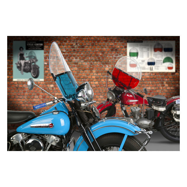 NATIONAL CYCLE Vindruta HD NC 'Vintage' reproduction beaded Vindruta Röd Nedre Knucklehead 36-47; Panhead 48 Customhoj