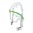 NATIONAL CYCLE Vindruta HD NC 'Vintage' reproduction beaded Vindruta Svart Nedre Knucklehead 36-47; Panhead 48 Customhoj