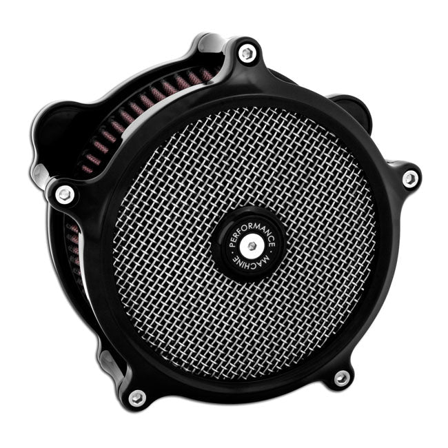 Performance Machine Air Cleaner Harley 16-17 Softail; 2017 FXDLS; 08-16 Touring, Trike. (e-throttle) / Black Performance Machine Super Gas Interchange Air for Harley Customhoj