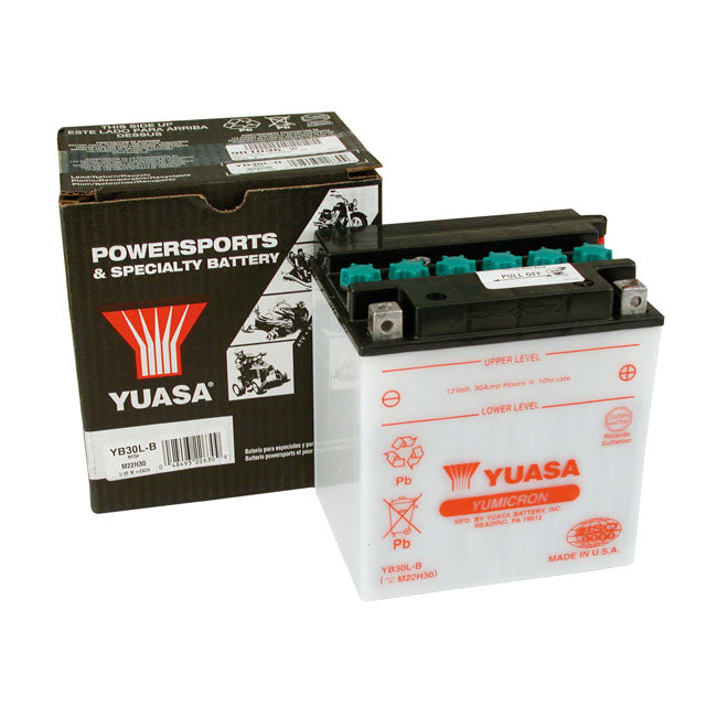 YUASA Batteri Bly Yuasa Yumicron 12V Blybatteri. 30Ah Customhoj